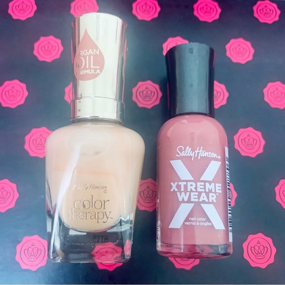 2 Pcs Sally Hansen Color Therapy Nail Polish Bundle - Picture 1 of 5